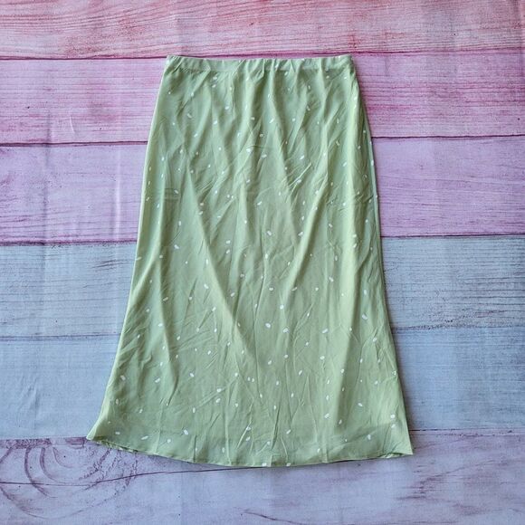 Princess Polly Pastel Green Daydreamer Polka Dot Midi Slip Skirt 10US‎ - Picture 2 of 6